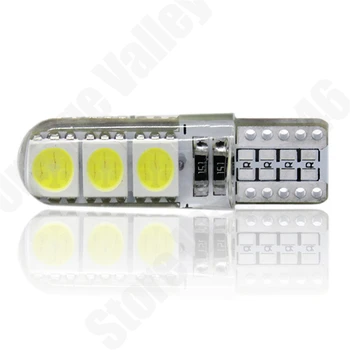 100 kozarcev Visoko Svetlo T10 W5W Nepremočljiva 5050 6 SMD LED Avto Marker Lučka Povratne registrske Tablice Žarnica Strani Vključite Opozorilne Luči