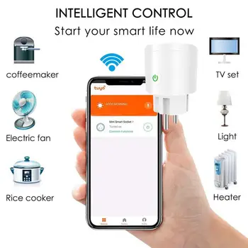 10A/16A EU Smart Home Plug WIFI Brezžični Daljinski upravljalnik Vtičnico Glasovni Nadzor Pametne Vtičnice Podporo Alexa googlova Domača stran