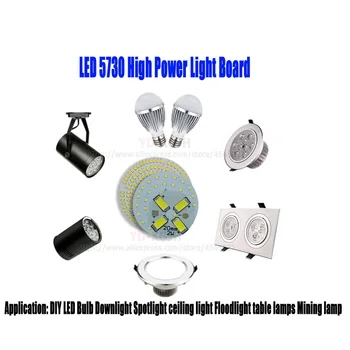 10P LED PCB Svetlobe odbor Nameščen SMD 5730 LED Čipov Aluminijasta Svetilka ploščo 5W 44 Toplo/Naravne/Bela za Kristal, Žarnice, DIY