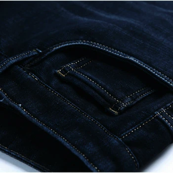 120 Cm Mens Jeans Pozimi Plus Žamet Kavbojke Visok Moške Hlače Stretch Ravno Visoko Dolge Hlače, Dolge Različica Toplo Priložnostne