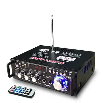 12V/ 220V BT-298A 2CH LCD Zaslon Digitalna HI-fi Avdio Stereo močnostni Ojačevalnik Bluetooth, FM Radio, Avto Dom z Daljinskim upravljalnikom