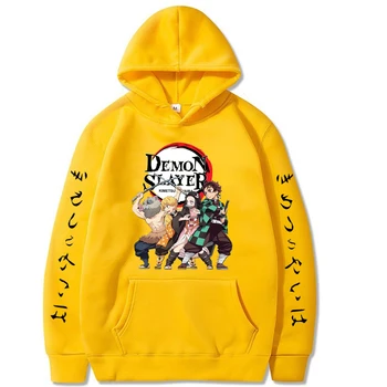 2020 moda Demon Slayer Hoodies Ulične Demon Slayer puloverju Majica Moški Modni jeseni, pozimi Hip Hop hoodie puloverju