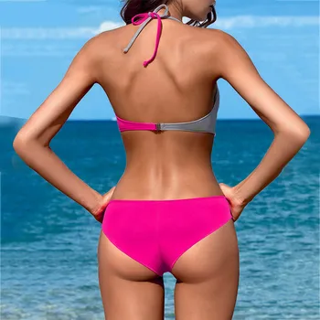2020 Seksi Bikini Kopalke Ženske Push Up Kopalke Povodcem Vrh Bikini Komplet Brazilski Bandeau Plaži kopalke ženske Biquini 2XL