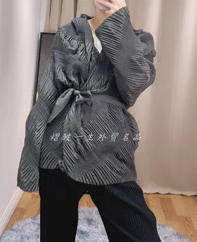 2020 zimske ženske novo ohlapno bombaž plašč Miyak krat Moda two-sided (obojestransko obrabe tridimenzionalni vzorec velikosti slim čipke plašč