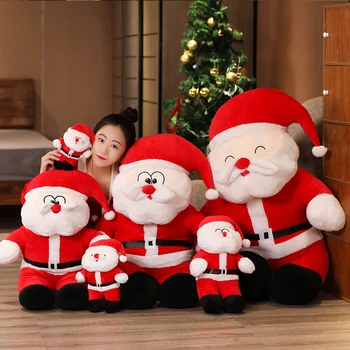 25-80 CM Božič Plišastih Igrač Santa Claus Blazine Xmas Party Dekoracijo Lutke Novo Leto Baby Darila