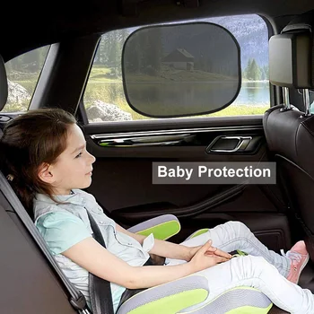 2pcs Avto Strani Spredaj Nazaj Okno Sončniki Oči Vizir za Zaščito Ščit Otroci Baby Cover Anti-UV Auto Očesa Nedelja Odtenki