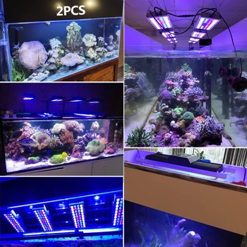 2PCS PopBloom Akvarijske Luči led Greben Morski Akvarij Razsvetljavo Led-Lučka za Akvarij Koralni Greben Morske Ribe Tank Shannon40
