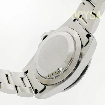 39,5 mm moško ročno uro automatic mehanski sterilne izbiranje jeklene lupine svetleče črno aluminijasto okvir dvosmerno vrtenje datum