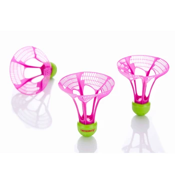 3Pcs/veliko Kawasaki Badminton Airshuttle Plastičnih Najlon Žogo za Usposabljanje 3 Kos Pernata Žogica Birdies Odpornost Na Veter