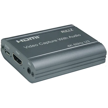 4K 60Hz HDMI Video Capture Card 3,5 mm Avdio Izhod Mic V Zanke Igre za Snemanje Polje 1080P 60fps USB 3.0 2.0 Živo Ploščo