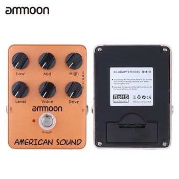 Ammoon AP-13 Ameriški Zvok Amp Simulator Kitara Efekt Pedal, True Bypass Aluminij Zlitine Kitare Dodatki