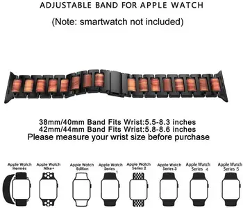 AN za Apple Watch 4 5 6 40 mm 44 Band Lahki Leseni Trak Kovinski Watchbands Zamenjava za Serijo 3 2 1 42mm 38 mm Watch