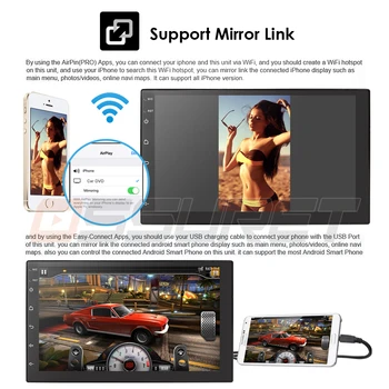 Android 10 2 Din avtoradio GPS Univerzalni Predvajalnik Samodejno Stereo zvokom v Video za Nissan Hyundai Kia Toyota Večpredstavnostna ZEMLJEVID 2G +32 G WiFi USB