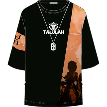 Anime Arknights Talulah Cosplay Priložnostne Poletje Modni Študent T-shirt Moški Ženske Šport Kratek Rokav Tee Vrhovi Hlače
