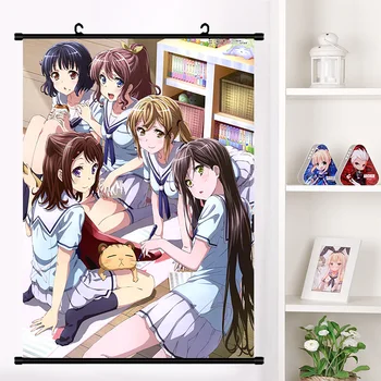 Anime BanG Sanje! Maruyama Aya Minato Yukina Lep Steno, Se Pomaknite Zidana Plakat Risanka Steni Visi Plakat Doma Dekor Zbirka