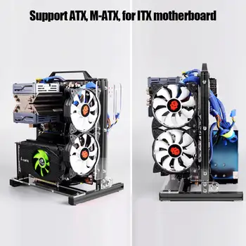 ATX/M-ATX/ ITX DIY Odprite Ohišje Navpično Overclocking Odprite aluminijast Okvir Ohišje Rack DIY Računalnik Pribor Komplet