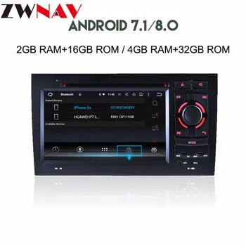 Avto Multimedia player Android 8.0 GPS 2 Din Autoradio Za Audi A4 2002-2008 Auro radio Okta Core, 4GB RAM, ROM 32 GB ROM, Wifi FM