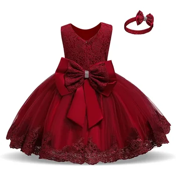Baby Dekleta Obleke, Elegantne Princess Obleka za Malčke Božič, Rojstni dan Obleko Malčka Žogo Obleke Krst Halje Vestido 3pcs