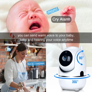 Baby Monitor WiFi Jok Alarm IP Kamera, WiFi Video Varuška Cam Baby Kamera Night Vision Brezžičnega Video Nadzora CCTV Kamera 2MP