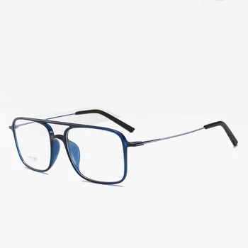 BCLEAR Super Lahka Kvadratnih ULTEM Očala Dvojni Svetlobni Okvir Očal Moške in Ženske Modele Plima Velik Obraz Udobno