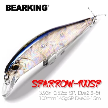 Bearking 10 cm 15g vroče model ribolov vab težko vabe 14color za izberite pisanec kakovost profesionalno pisanec depth0.8-1.5 m