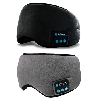 Bluetooth 5.0 Brezžične Stereo Slušalke 3D Masko Spanja Glavo Spanja Mehke Slušalke Spalna Oči Masko Glasbo, Slušalke izhod za Slušalke