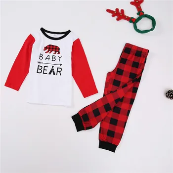 Božič Družinski Ujemanje Pižamo Fantje Dekleta Risanka Snežaka, Dolg rokav Obleka Kompleti Za Očeta Mamica Otroke, Otroška Oblačila Obleke