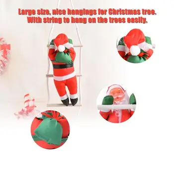 Božič Santa Claus Plezanje Po Stopnicah Christmas Tree Okraski Novo Leto Okras Božiček Darilo Dekor Božič, Ki Visi Z Stopnice