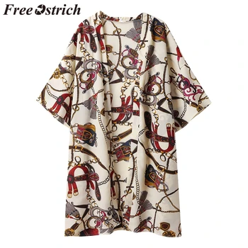 BREZPLAČNO NESREČA Ženske Majice Natisnjeni Jopico Plašč Kimono Style Sveže Elemente Svoboden Trend Častno Eleganten Poletje Bluzo Majice