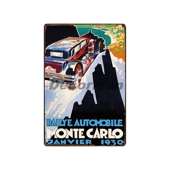 [ DecorMan ] Budimpešta Monako avto Dirke Kovine Znaki po Meri debelo Zidana Stena Plakat Slike Bar PUB Dekor DD-1694