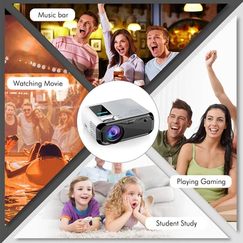 E500H/E500S 4.3 LCD HD Mini Projektor 1080*720P Proyector WiFi Android Bluetooth 150ANSl LED Video Domači Kino, Igre Proyectores