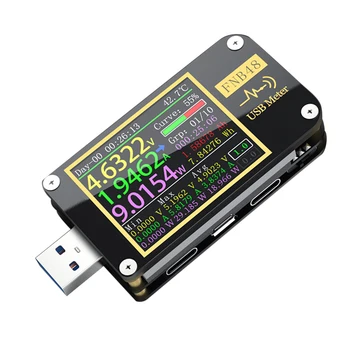 FNB48 Prenosni Digitalni Hitro Polnjenje Trenutno USB Tester Zmogljivosti 1.77 palčni Zaslon Voltmeter Ampermeter Multifunkcijski LCD Zaslon