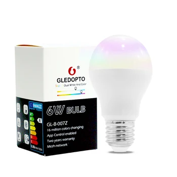 GLEDOPTO ZIGBEE 6W RGB+SCT Smart Wifi Žarnice Avtomatizacijo Doma SmartThings Lightify APP Delo Z Homekit Alexa Echo Plus