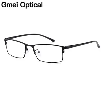 Gmei Optični Moških Titanove Zlitine Očala Okvir za Moške Očala Prilagodljiv Tempelj Noge IP Galvanizacijo Zlitine Material Y2529