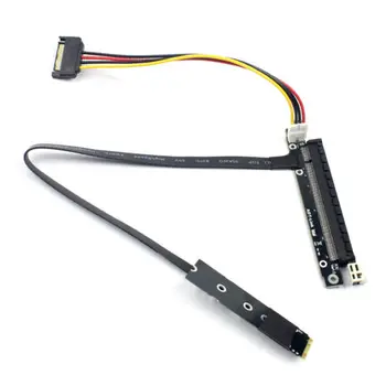 Grafike Podaljšek M. 2 PCIE x16 M2 na PCI-Express Adapter kabel 45 cm Polni Hitrosti Za PC Rudarski Bitcoin BTC