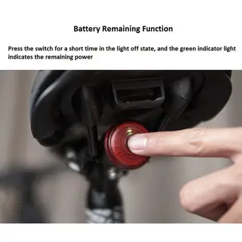HiMISS Auto Zavora za Zaznavanje Izposoja Zadnje Luči Kolesarjenje Smart Luč USB Charge Kolesarske Svetilke LED Varnostna Lučka