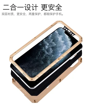 IMATCH Aluminij Metal Silikonski Shockproof Primeru Cover Za Apple iPhone 11 Max Pro XS XR XS X Umazanijo Šok Dokaz Kritje Primera