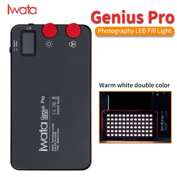 Iwata Genij Pro GP-01 PRO LED 24W Fill Light 2600K-6000K Buit-v Litijeve Baterije Prenosni Telefon na Prostem Video Lučka Fotografija