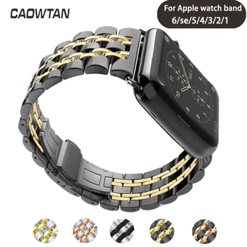Iz nerjavečega Jekla, Trak za Apple Gledati Serije 6 se 5 4 38 mm Smartwatch Zamenjava Razreda zapestnica za iwatch 42 40 mm pašček za zapestje