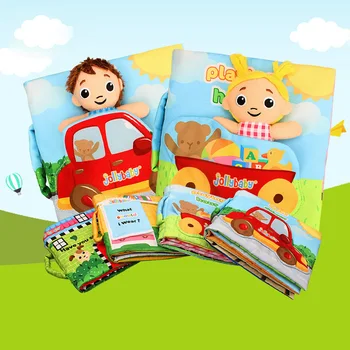 Izobraževalne Krpo Knjige, Mehke Postelje Otroške Igrače za Malčke Zgodnji Kognitivni Voziček Klopotec Igrače Otroška Novorojenčka Tiho Knjige 0-12 mesecev