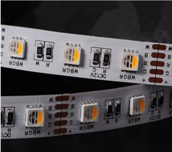 LED Trak SMD5050 RGBW 12V ali 24V prilagodljive luči RGB+bela /Topla Bela/Hladno Bela 60Leds nepremočljiva, ki niso vodoodporni Trak