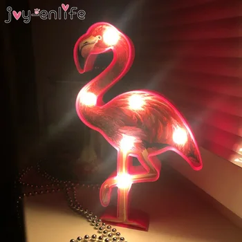 Lep Alpake Flamingo Samorog Lučka 3D Noč Svetlobe Otroci Darilo Igrača Za Otroka, Otrok Spalnica Postelji Dekoracijo Desk Tabela Luči