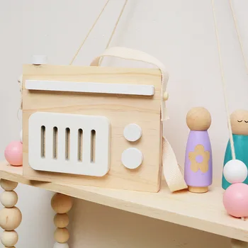 Lesene igrače za otroke, otroške igrače lesa Nordijske moda fotoaparat visi soba dekoracijo DIY Predstavlja malčka igrače