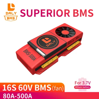 Li-ion BMS 16S 60V 80A 100A 500A Protection Board PCM Z Bilanco Za Električni Avto, EBike Skuter za litijeve baterije z ventilatorjem