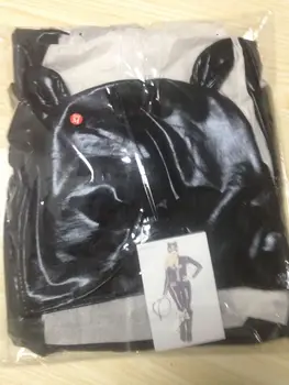 M-2XL Novo Odraslih Black Catwomen Jumpsuit Kostum iz Lateksa, PVC Obleka, Sexy Usnje Catsuit Seksi Mačka Ženske Halloween Kostum