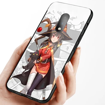 Megumin Konosuba anime Za OnePlus 6 6T 7 7T Pro Mehki silikonski kaljeno steklo telefon primeru zajema lupini