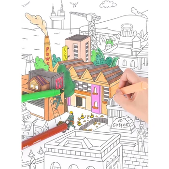 MiDeer Risanje Igrače Otroška Slikarstvo Poiščite 10m Velikan Temo Prizorov Element Življenja 3Y+ Domišljijo Grafiti, Kolorit Igre