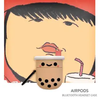 Mleko Čaj za Airpods Primeru za Apple Airpods 1 2 