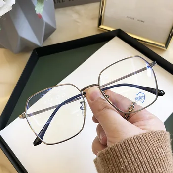 Modra Svetloba Očala Sladkarije Barvo Zlitine Kvadratnih Okviri Moških Vintage Retro Računalnik Očala Clear Leče Prevelikih Očal