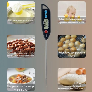 MOSEKO Digitalni IPX66 Nepremočljiva Mesa Termometer za Kuhanje, peko na žaru Olje, Mleko, Sladkarije Pečica, Žar Hrane Merilnik Temperature Kuhinja Orodja